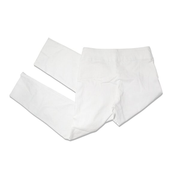Krazy Larry Pull On Ankle Pants White Stretch Resortwear Slacks Summer Vacation - Picture 6 of 6